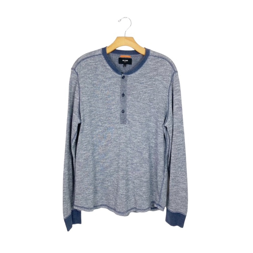 Jack Spade Long Sleeve Contrast Henley Shirt Size Large